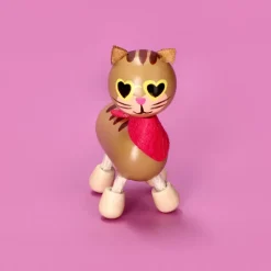 Animal gatito de madera Castilá