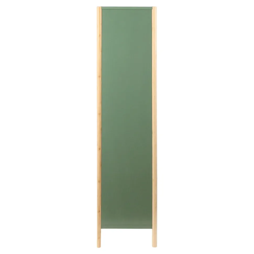 Armario de bambú y MDF 80x33x150 cm