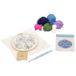 Bastidor con set de bordado aguja mágica