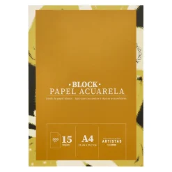 Block con papel acuarela 21x1x29,7 cm A4