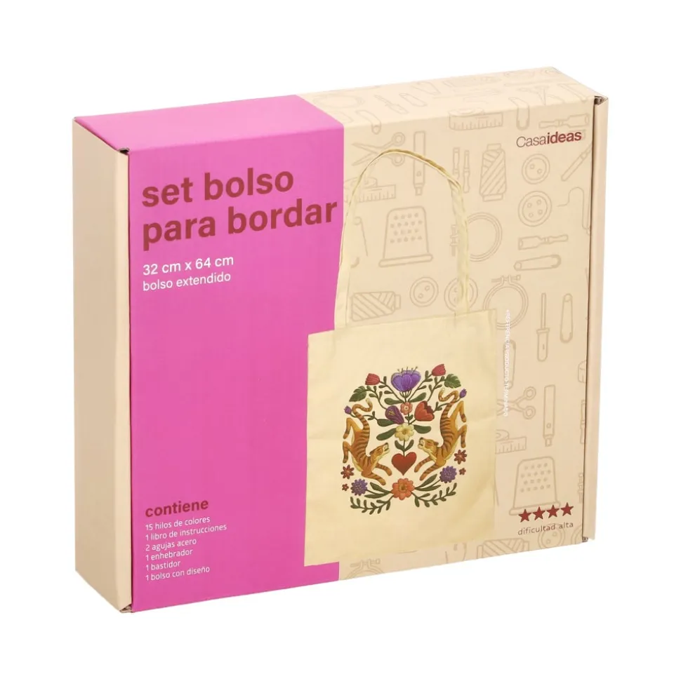 Bolso para bordar con bastidor