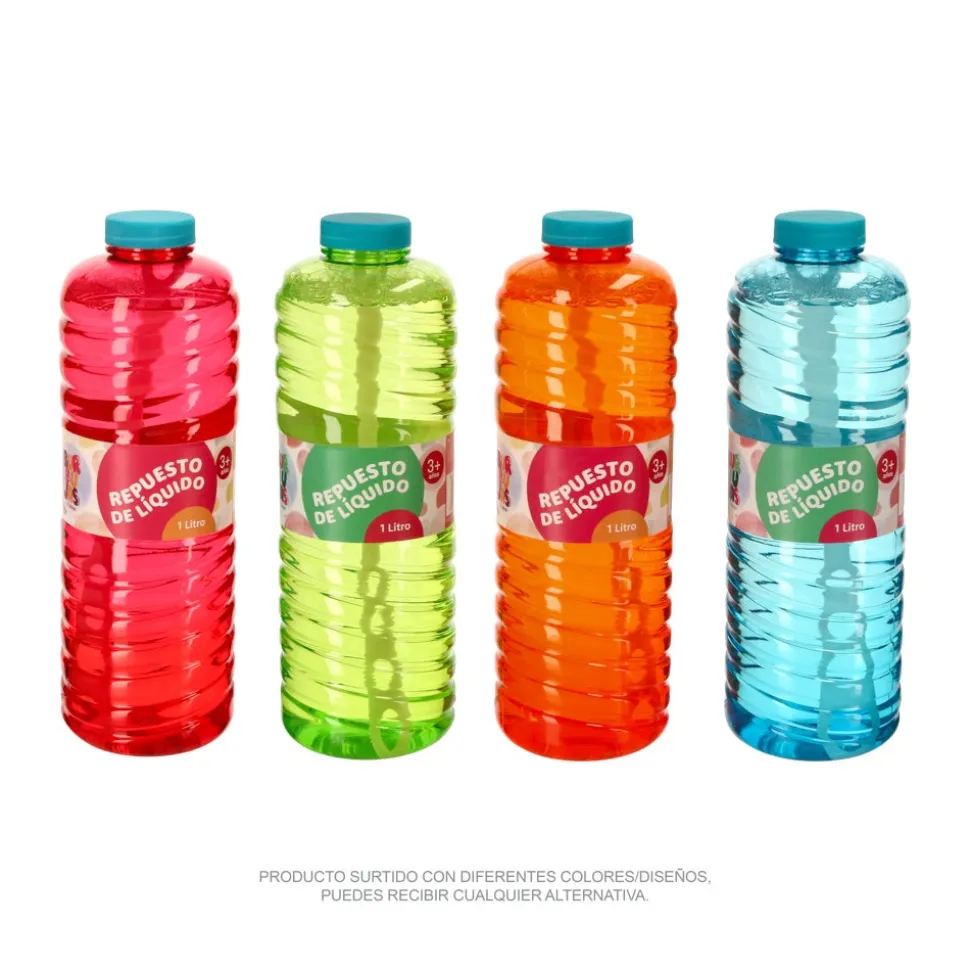 Botella con líquido para burbujas 1 L