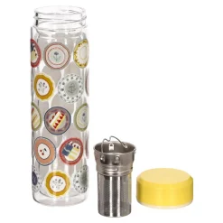 Botella de vidrio con infusor para té 400 ml