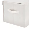 Caja con tapa para clóset bambú-algodón 45x30x25 cm