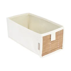 Caja de bambú y algodón 14x28x11 cm