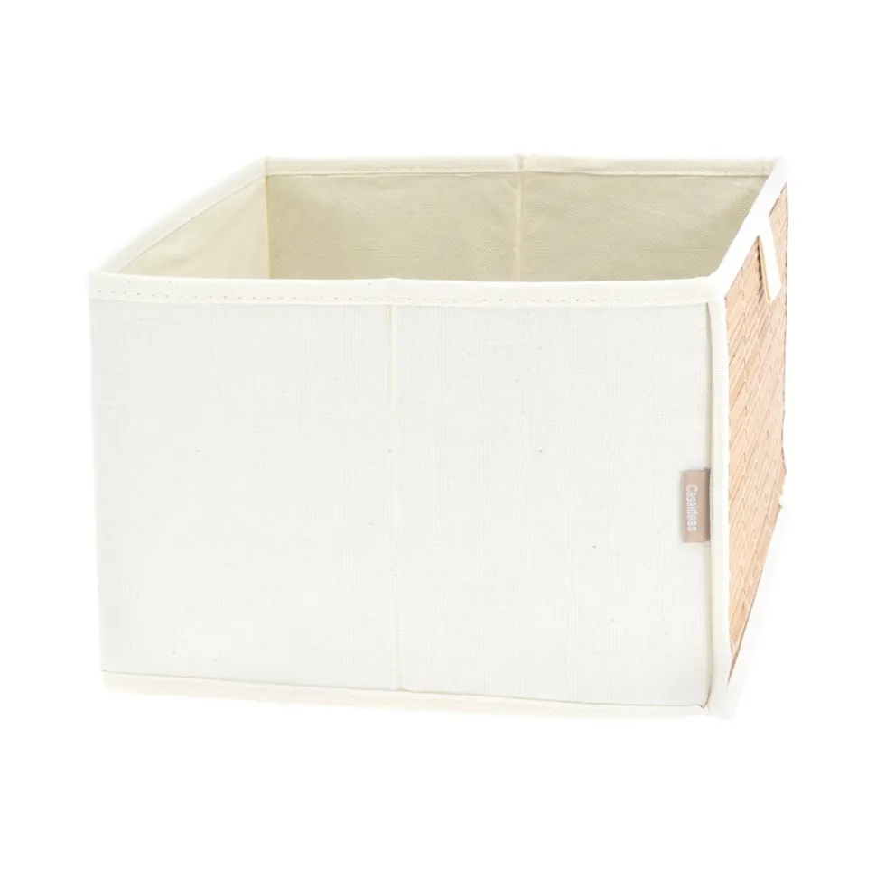 Caja de bambú y algodón 28x28x19 cm