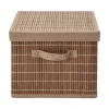 Caja organizadora de bambú y tela con tapa 39x29,5x22 cm