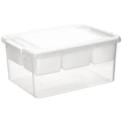 Caja organizadora de plástico con bandeja 16 Litros 40,5x29,5x18,5 cm