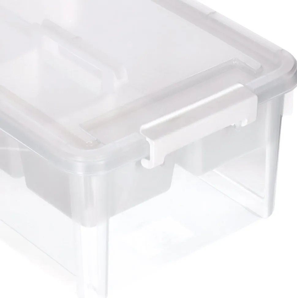 Caja organizadora de plástico con bandeja 16 Litros 40,5x29,5x18,5 cm