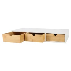 Cajonera de bambú para escritorio
