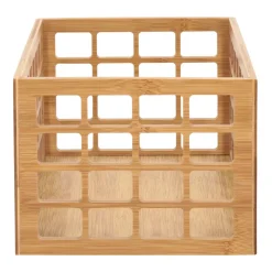 Canasto de madera de bambú 30x20x15 cm