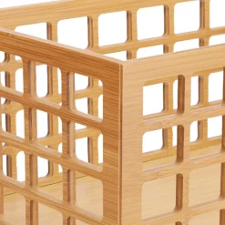 Canasto de madera de bambú 30x20x15 cm