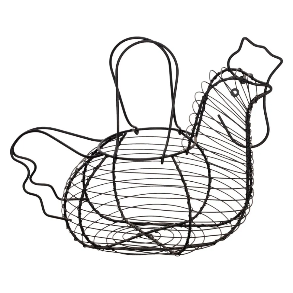 Canasto para huevos con forma de gallina
