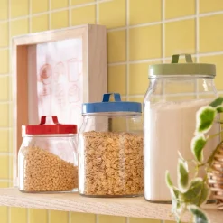 Canister de vidrio con tapa de metal 1000 ml