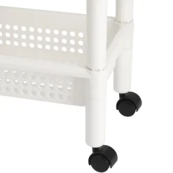 Carro angosto de plástico con 3 bandejas 47,5x21,6x65 cm
