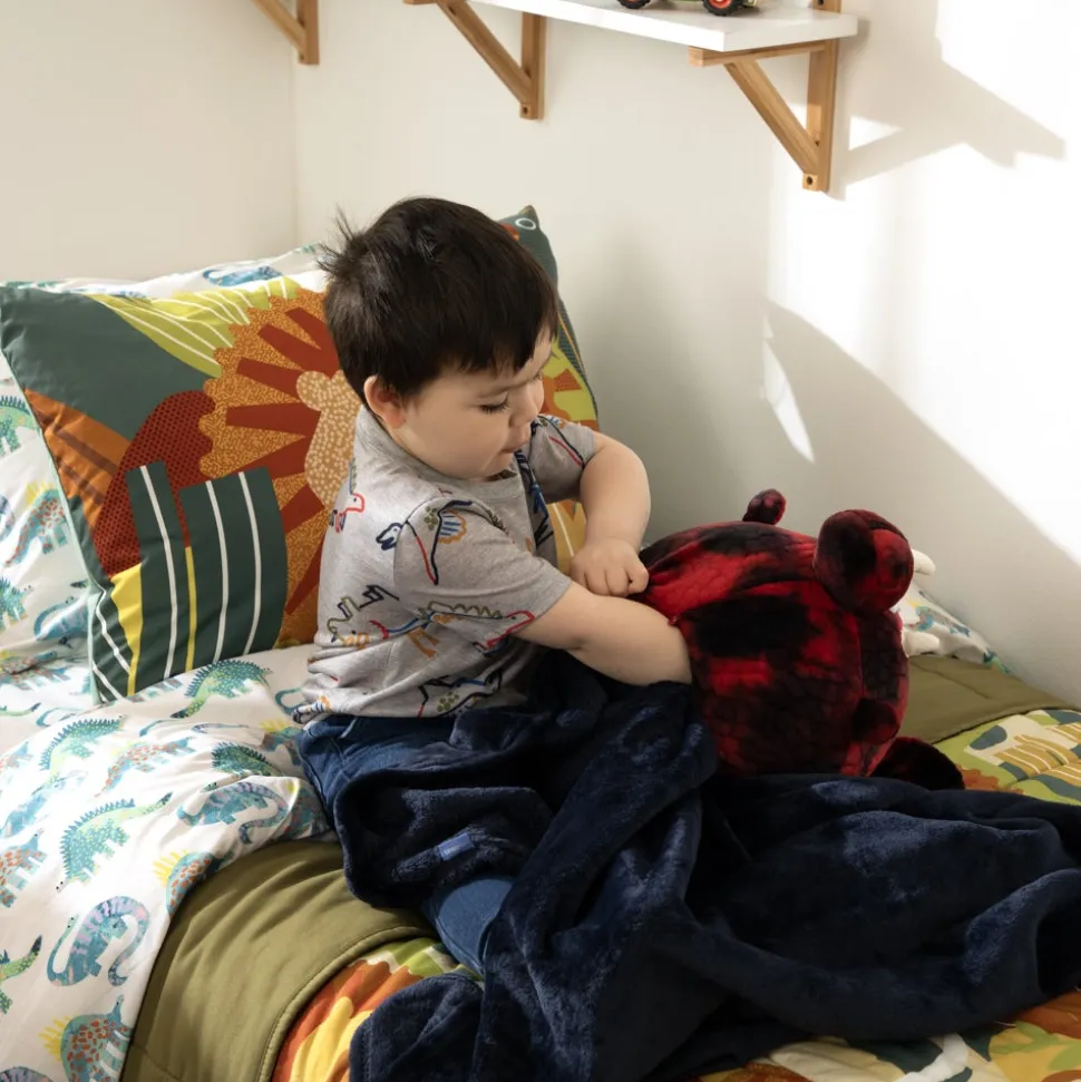 Cojín de peluche con manta