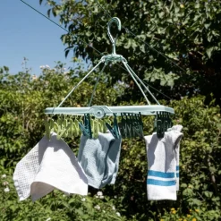 Colgador de plástico para ropa 32 pinzas