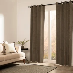 Cortina blackout chenille ojetillos 140x240 cm