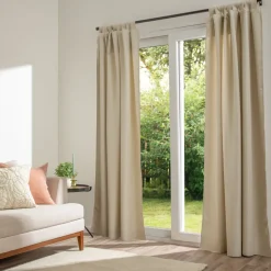 Cortina blackout con presillas tweed 140x240 cm