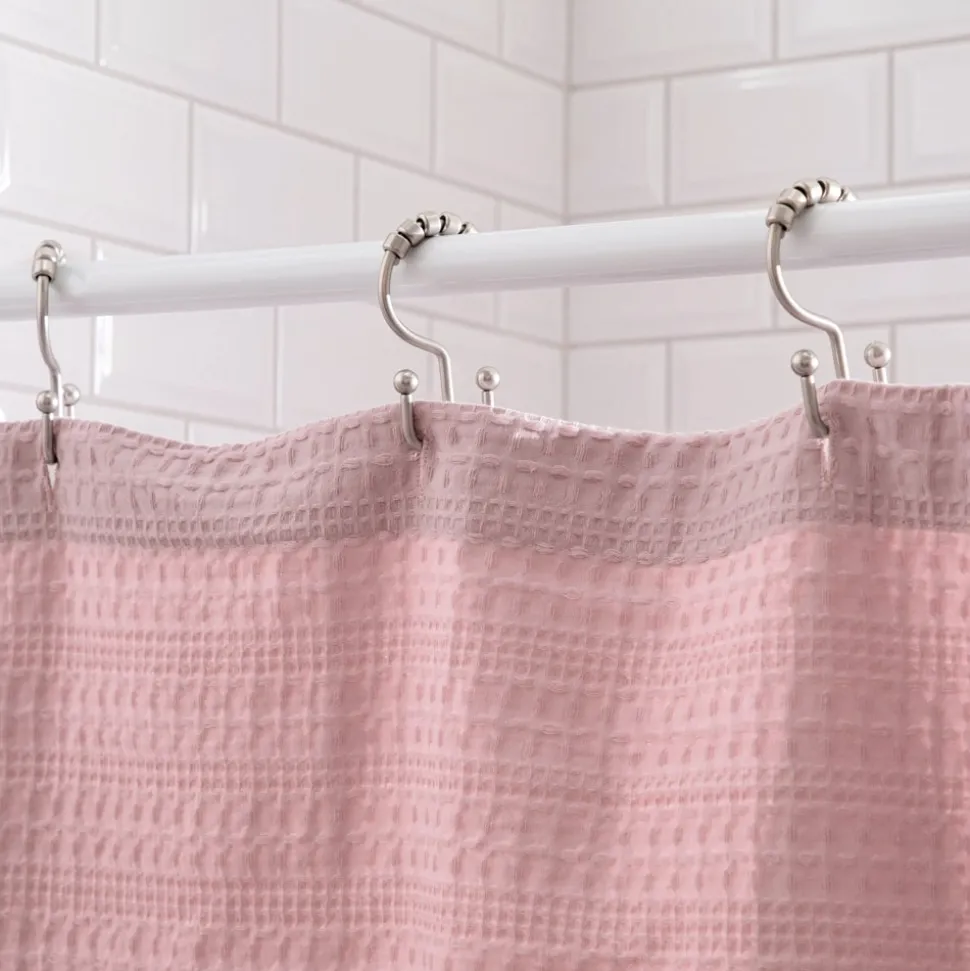 Cortina de baño algodón texturizado 180x190 cm