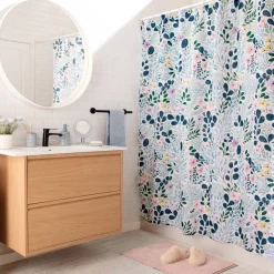 Cortina de baño waffle texturizada 180x180 cm