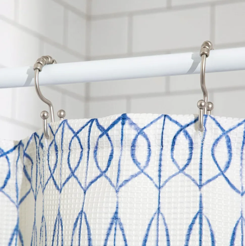 Cortina de baño waffle texturizada 180x180 cm