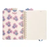 Cuaderno con divisiones y diseño de flores 15x21 cm