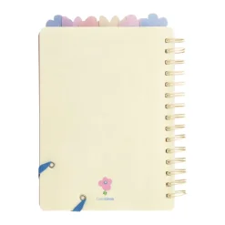 Cuaderno con divisiones y diseño de flores 15x21 cm