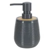 Dispensador de jabón de plástico y bambú 250 ml