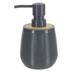Dispensador de jabón de plástico y bambú 250 ml