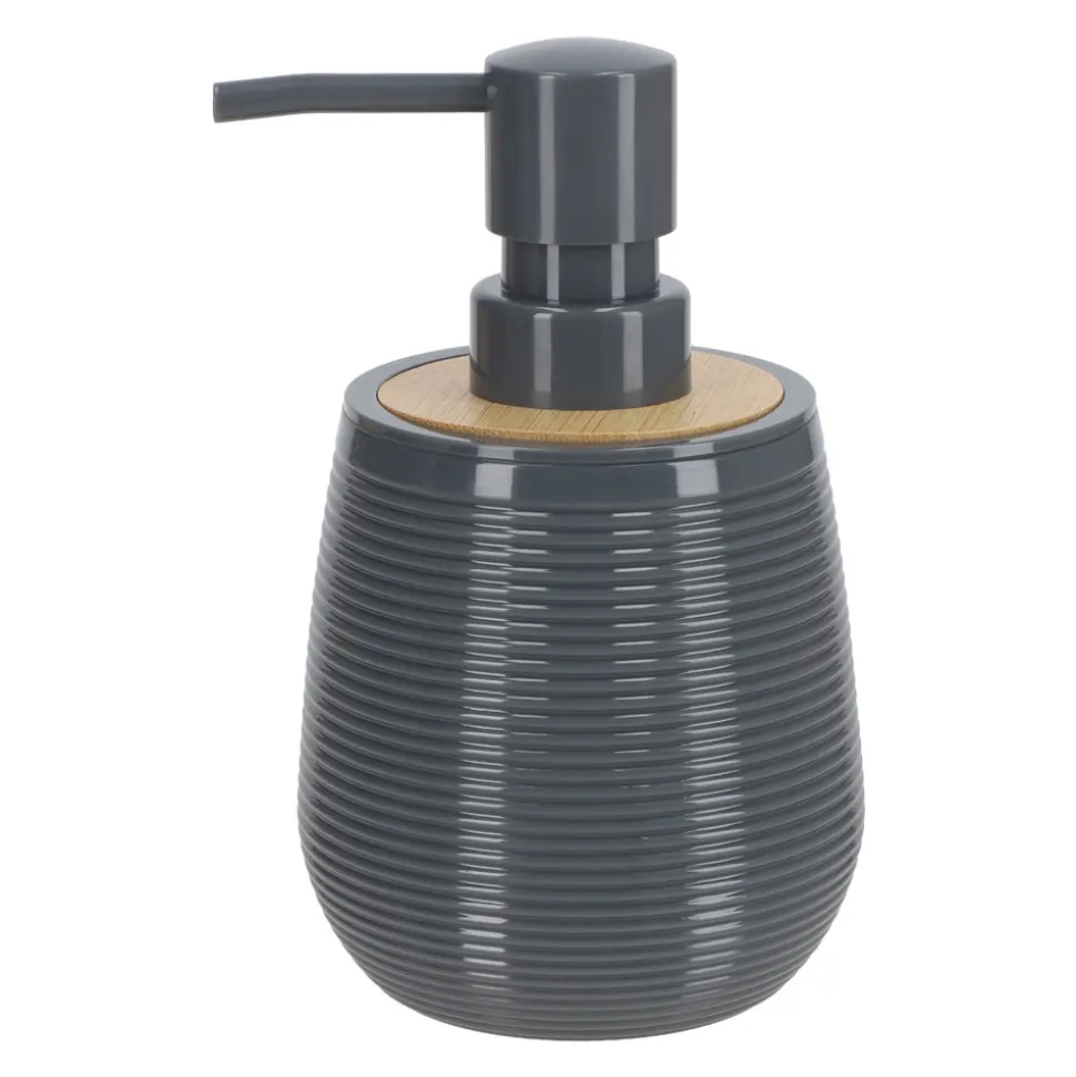 Dispensador de jabón de plástico y bambú 250 ml