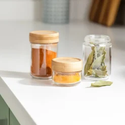 Especiero con tapa de madera 85 ml