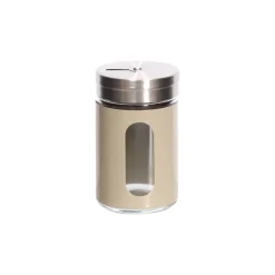 Especiero de vidrio con tapa de acero inoxidable 90 ml