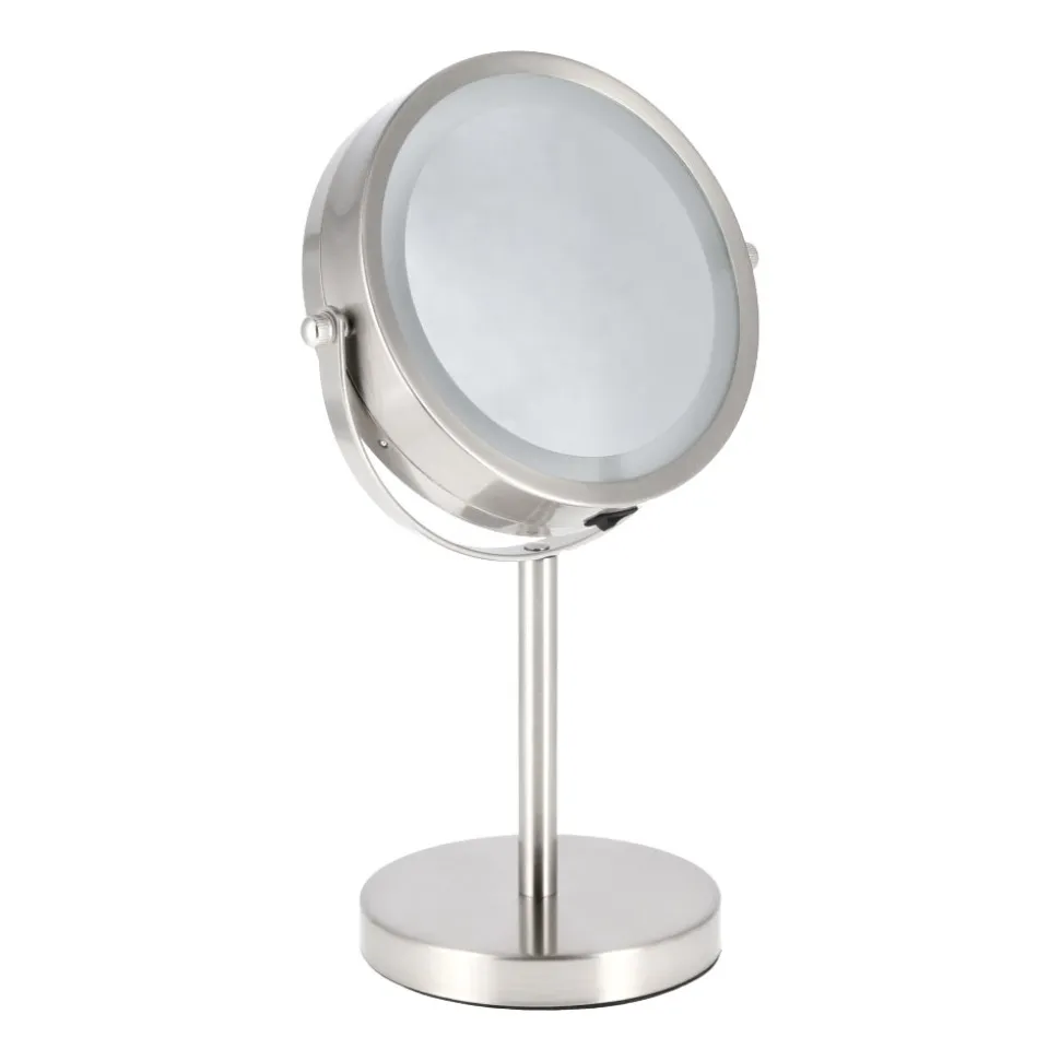 Espejo pedestal con luz led y aumento x5