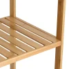 Estante bajo de bambú con 3 bandejas 33x34x80 cm
