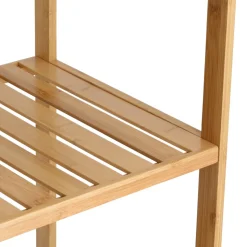 Estante bajo de bambú con 3 bandejas 33x34x80 cm