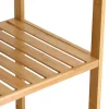 Estante bajo de bambú con 5 bandejas 33x34x140 cm