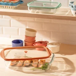 Fuente de vidrio para hornos con tapa 3600 ml