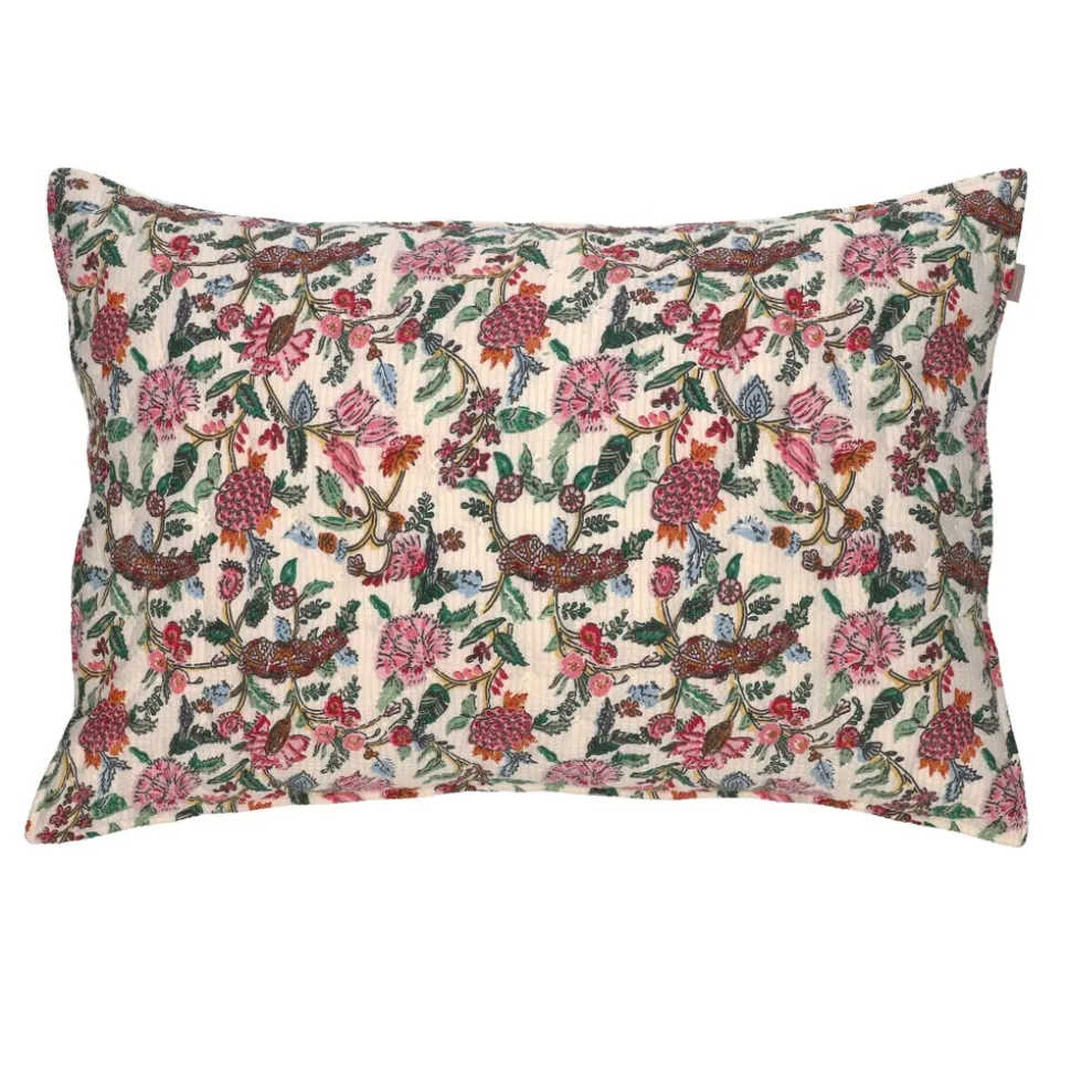 Funda de almohadón seersucker floral 70x50 cm