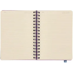 Libreta de tela con espiral 120 hojas líneas