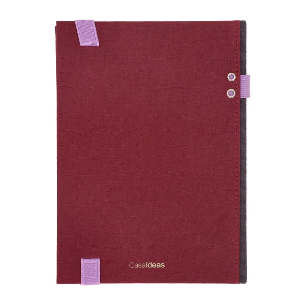 Libreta de tela con portaboligrafo 176 hojas líneas