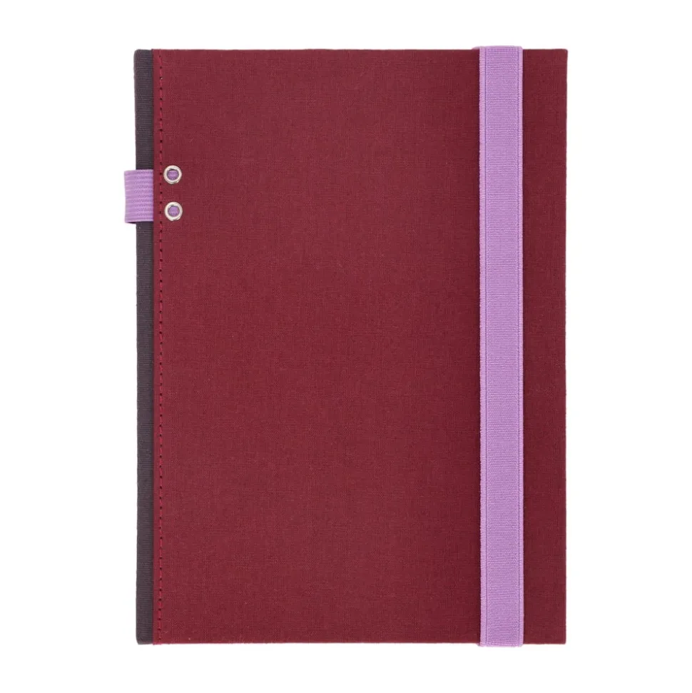 Libreta de tela con portaboligrafo 176 hojas líneas