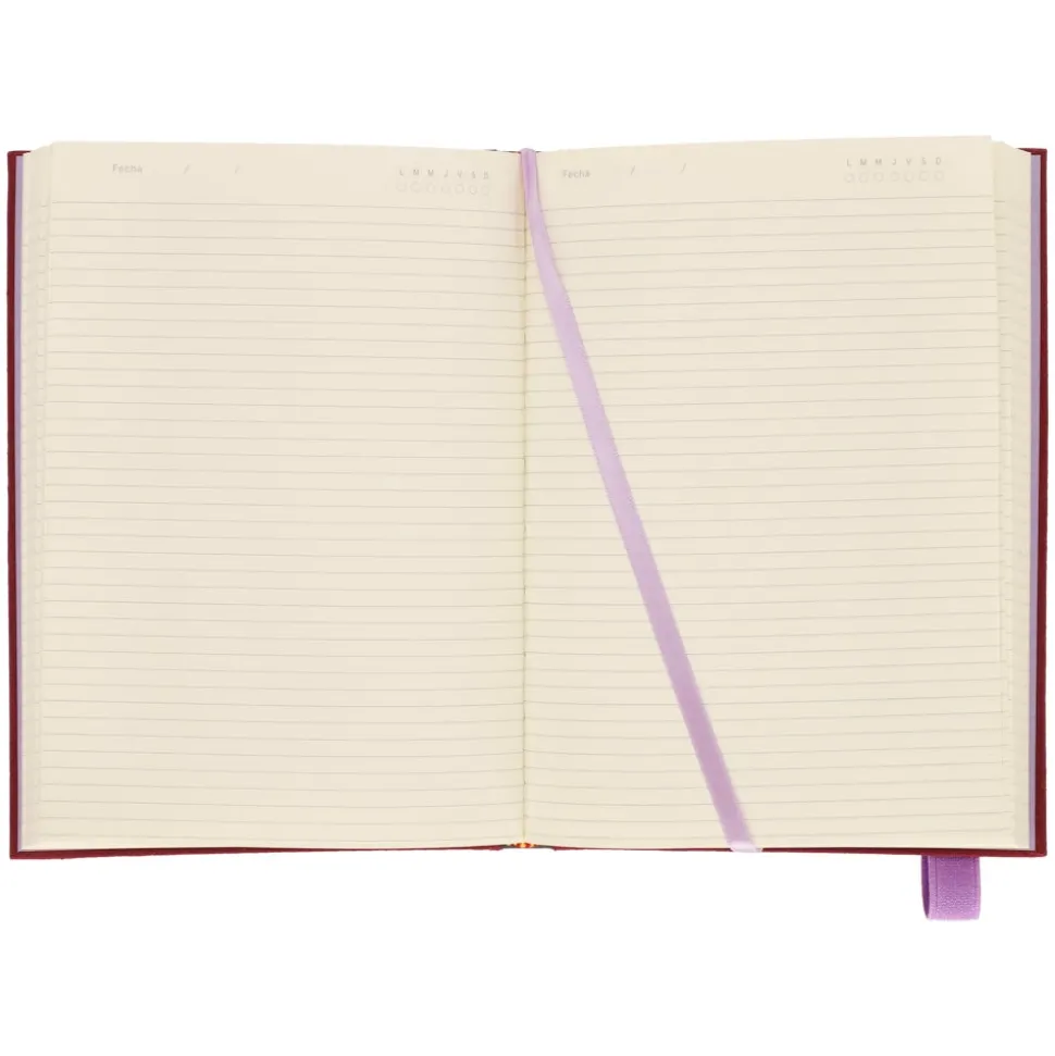 Libreta de tela con portaboligrafo 176 hojas líneas