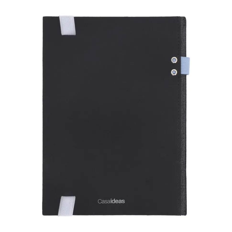 Libreta de tela con portaboligrafo 176 hojas puntos