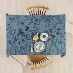 Mantel de algodón con diseño estampado