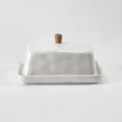 Mantequillera de porcelana 18,6x12x9,3 cm