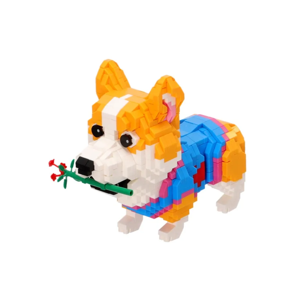 Mini bloques nivel 4 - Perro Corgi