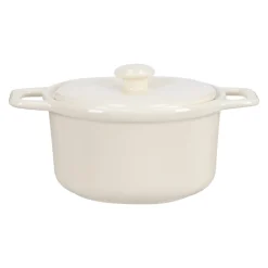 Mini fuente de cerámica con tapa y asas 260 ml