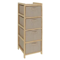 Mueble cajonera textil 4 niveles 35,6x104x37 cm