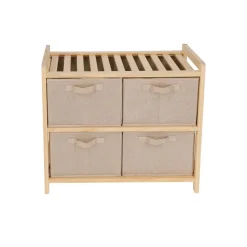 Mueble cajonera textil 2 niveles 67x57,5x37 cm